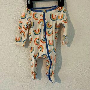 Newborn zip up rainbow onesie